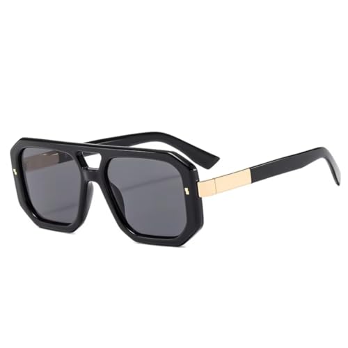 Lunettes de soleil de luxe pour femmes et hommes au style retro carre