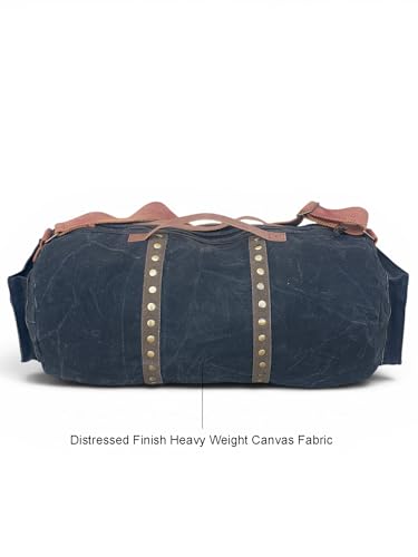 Image of The House of Tara Canvas Travel Duffle Bag 25 litres | Sports Duffel | for Men and Women | Adjustable Broad Strap | Gym Bag | Airline Carry On Luggage | Quick Access Pockets