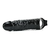 Newly Bigger New Ultra Realistic Sleeve Extender Sheath for Men Male Enhancement Extension Sleeve Couples Toys Black -11 in T8