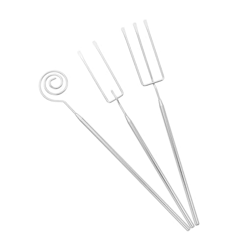 LIGIGWASH Tenedores para Fondue de Acero Inoxidable Resistentes al Calor con Diseño de Dos y para Chocolate Queso y Fondue Aptos para Lavavajillas Duraderos y Fáciles de Limpiar