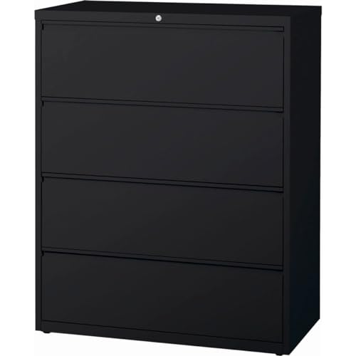 42 in. HL10000 Series Lateral File with 4-Drawer - Black