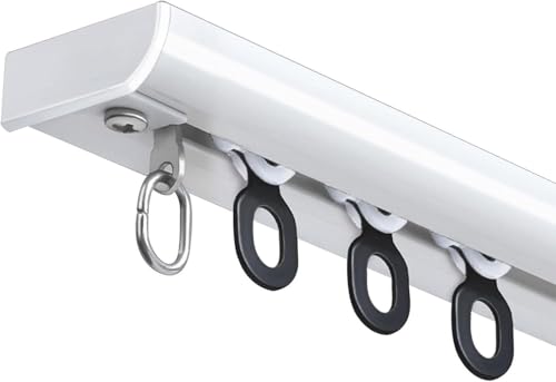 Techo ultrafino para ventanas de apertura interior, incluye rodillos y tapas finales, longitud ajustable de 320 cm (2 x 100 cm + 120 cm), perfecto para interiores modernos