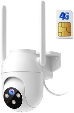 4G 2 4G LTE Camara Vigilancia Exterior con Sim: 2K HD Camara Vigilanci...