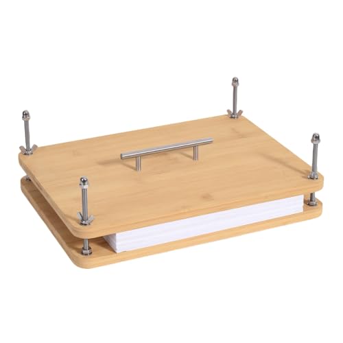 Solid Wood Book Press for A4, Beech Bookbinding Press for Book Binding and Paper Press, Heavy Duty Book Binding Clamp and Book Press Holder for Edge Painting, DIY Book Repair Tool