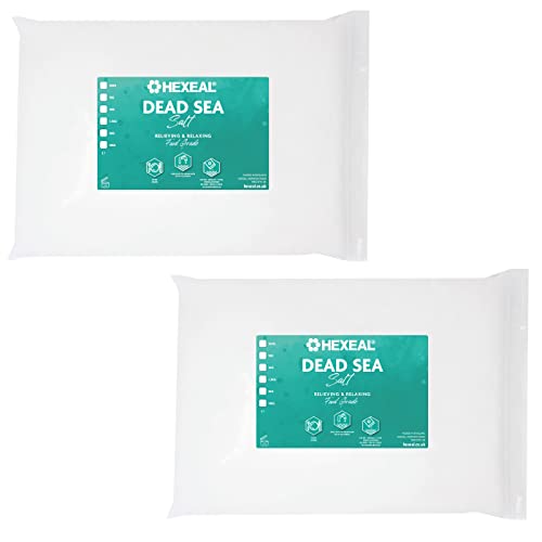 Hexeal Dead Sea Salt 10kg – 10kg Bag of Food Grade Coarse Dead Sea Salt for Soothing Baths, Beauty & Cosmetics – 100% Natural Salts for Bathing & Relaxation
