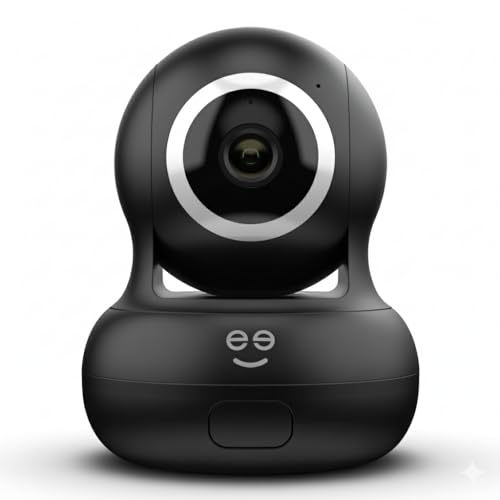 Image of Geeni Sentinel Smart 2K Indoor Security Camera with Auto-Tracking - Dual-Band 2.4GHz & 5GHz WiFi, 2K HD Video, App & Voice Control, Motion Detection, Black