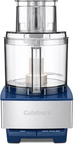 Image of Cuisinart Food Processor 14-Cup Vegetable Chopper for Mincing, Dicing, Shredding, Puree & Kneading Dough, Navy Stainless Steel, DFP-14BCNYCB