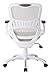 Office Star Mesh Back & Seat, 2-to-1 Synchro & Lumbar Support Managers Chair, White