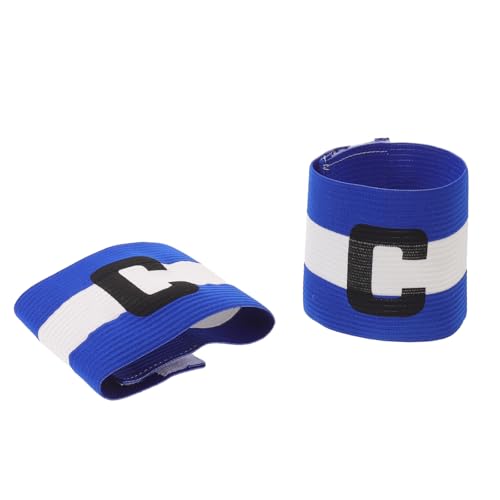 Abaodam Brazalete de Capitán de Fútbol de Nylon Ajustable con Cierre de Gancho y Bucle y Bordes Finamente Cosidos, Paquete de 2 Piezas para Equipos de Club y Entrenamiento