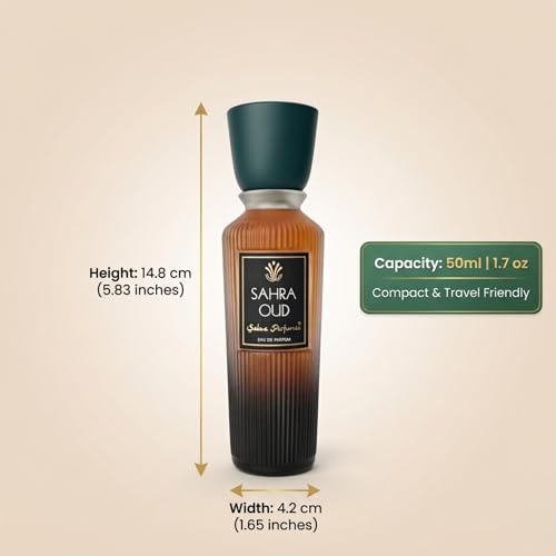 Image of Saba Sahra Oud Perfume 50ml for Men & Women | Long Lasting Unisex Arabic Fragrance | Smoky Oud, Sweet Raspberry & Woody Notes | Luxury Perfume for Daily Wear, Office & Gifting