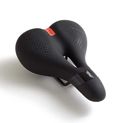 BW Comfort Bike Seat – Soft and Plush Memory Foam Bicycle Saddle - Mid Width