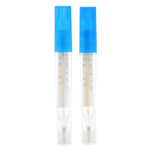 Toyvian Accurate Temperature Adult 2pcs Dual Scale Glass Temperature Measurement Tool for Home Use - Fast Reading