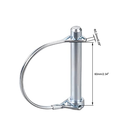 sourcing map Welle gewölbter Verriegelungsstift Kupplung Pin Anhänger Rasen Bauernhof Wagen Garten 10mm x 70mm