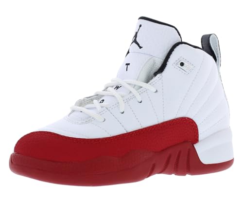 Jordan Retro 12 Bp Little Kids Shoes Size-1.5 White/Black-Varsity Red
