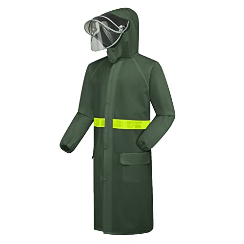 Chubasquero para senderismo y ciclismo hombre con poncho de lluvia largo exterior