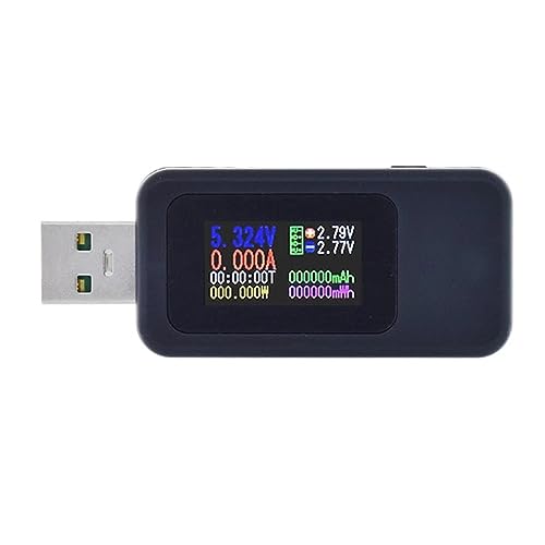 10 in 1 USB eX^[ DC fW^dv Amperimetro ddvAv{gdvods[dCWP[^ (Color : Black, Size : 1)