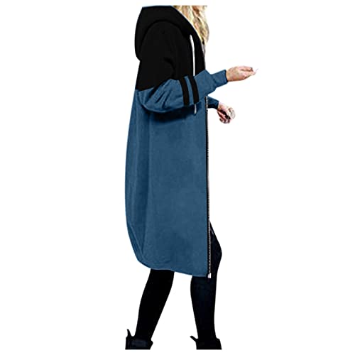 Cardigan long pour femme grande taille, sweat décontracté à fermeture éclair