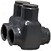 Morris Products Black Insulated 2 Conductor Splice Connector ? 750-250 Wire Range, 3/8 Allen Hex ? 3.33?L x 3.44?W x 3.52?H ? Dual Entry ? Pre-Filled, Easy Entry, 2 Set Screws, 5-Pack