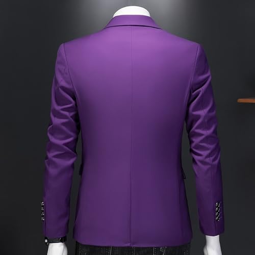 Mens 2 Button Slim Fit Blazers Classic Groom Wedding Suit Jacket Notched Lapel Casual Sport Coats3