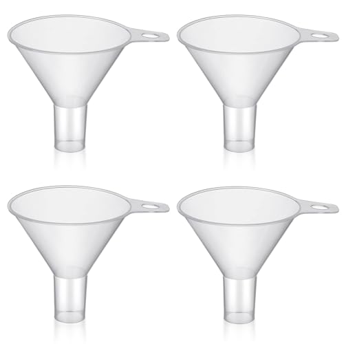 Mini Plastic Funnel for Filling Bottles,Small funnels for Filling Small Bottles for Filling Sand Water Powder Essential Oils Perfumes Kitchen Bath Garage,Wide Mouth Funnel