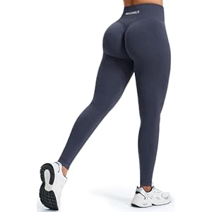 JOYSPELS Seamless Gym Leggings for Women – High Waisted Ruched Scrunch Bums Lifting Activewear Leggings Workout Running Sports Womens Yoga Pants