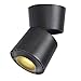 Produktbild LANBOS LED Deckenaufbaustrahler / 12W COB Lampe/ 9 * 13CM/ 3000K Warmweiß/Aufbauleuchte/Falten Drehen Aufputz Deckenleuchte/Aluminium (Schwarz+warmweiß)