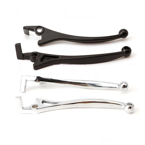 Manija de embrague izquierda plateada universal para motocicletas 4