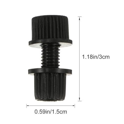 Tornillos de nailon negro para matrícula de motocicleta con tuercas kit de 16 piezas 2