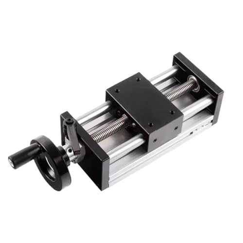 Dual Optical Axis Manual Sliding Table Rail Guide 100-500mm Stroke Ball Screw SFU1610 Linear Guide Manual Sliding Table Hand Wheel Linear Parts(500mm)