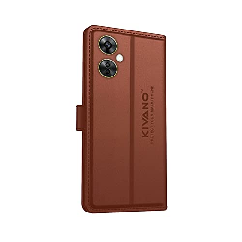 Image of Compatible with OnePlus 10T 5G Flip Cover | Leather Finish | Inside Pockets & Inbuilt Stand | Shockproof Wallet Style Magnetic Closure Back Cover Case