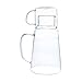 Cabilock 1200ML Lampki Nocne Karafka Wodę Zestaw Lodu Jasne Kubek Szklany Dzbanek Do Picia Dzbanek Szkło Płyn Do Płukania Jamy Ustnej Butelka Czajniczek Do Sypialnia Szafka Nocna