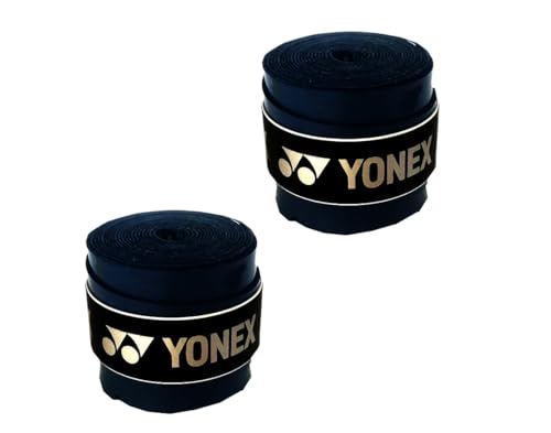 Image of Yonex Super GRAP AC 102Ex Rubber Badminton Grip (Black) Pack of 2
