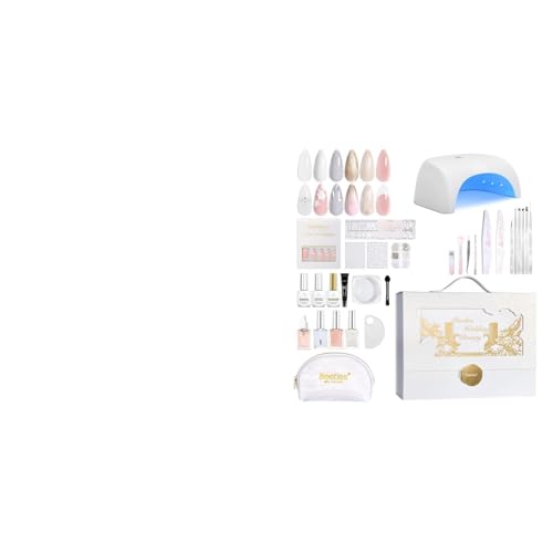 Beetles Milky White Press On Nails Short Square, 30pcs 15