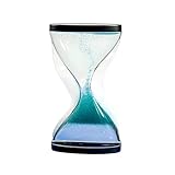 [mocoly][]上向きの砂時計 オイル 反重力タイマー 10分間タイマー 透明アクリル製 解消 癒しグッズ オフィス装飾 サプライズ インテ デスクレーション 家庭用 プレゼント 緑