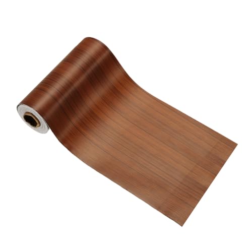 Image of PATIKIL Wood Grain Tape 4.7 inch x 32 ft, Self-Adhesive Wood Texture Repair Tape Realistic Wooden Effect Patch for Furniture Cabinets Floor Walls, Teak