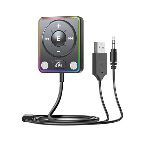 eppfun Aux Bluetooth Adapter Auto, Freisprechanruf, Bluetooth 5.4 Empfänger für Heim/Auto-Stereo