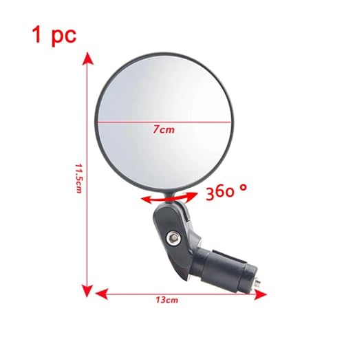 Espejo retrovisor de manillar moto ajustable de 360 grados 2
