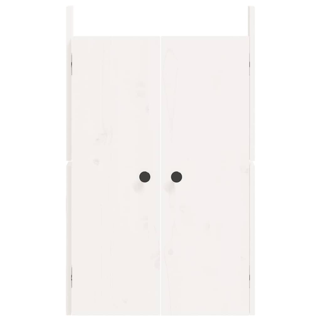 Genérico Puertas de Cocina Exterior 2 uds Madera Pino Blanco 50x9x82 cm,Bricolaje,Accesorios de Bricolaje,Ferretería para armarios,Puertas de armarios-832360