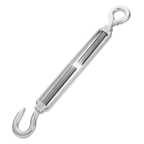 PRETYZOOM Screw Open Body Connector Garden Hose Swivel Connector Small Turnbuckle Closed Body Turnbuckle Sailboat Turnbuckle Rigging Screw Garden Hose Caps and Plugs Stainless Steel Silver