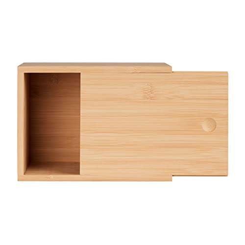 Relaxdays Tierurne Bambus, Haustier Urne für Hunde & Katzen, mit Foto, Hundeurne, HxBxT: 14,5 x 19,5 x 14,5 cm, Natur