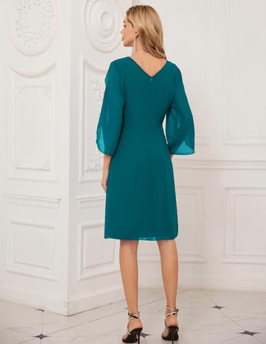 Image of GRACE KARIN Womens Formal Wedding Guest Dress 2026 Chiffon Cocktail Dress Mother of the Bride Dresses Midi Fashion Clothing