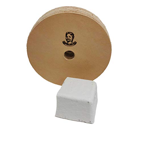 3" Leather Stropping and Polishing Wheel for Bench Grinders W/ 10mm