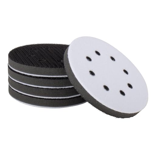 5 Pcs - 5 Inch 8 Holes Soft Density Interface Pads Hook and Loop 5 ...
