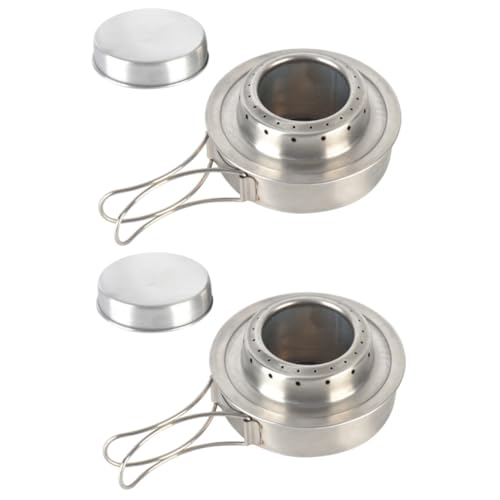 BESPORTBLE 2 Piezas Estufa de alcohol con mango. antorcha utensilios de cocina para acampar hornillo alcohol Hornillo de alcohol para exteriores pequeña estufa de camping quemador de alcohol