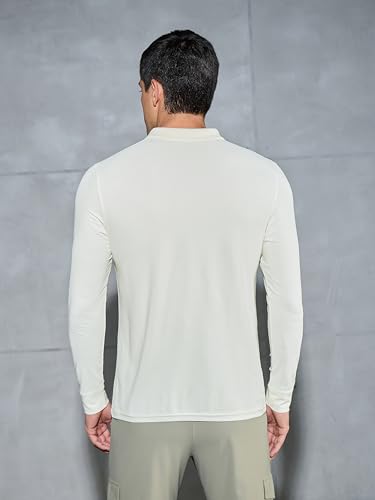 Image of TECHNOSPORT Men Polyester Slim Fit Polo Neck Full Sleeve Matpiq T-Shirt with Patch Pocket for Regular Use