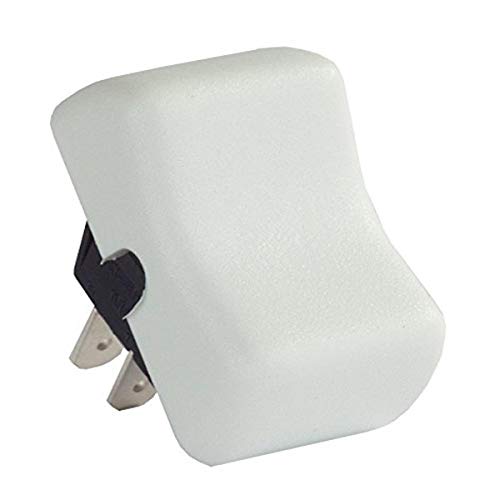 JR Products 12035 White SPST On-Off Switch