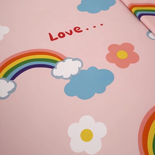 Sdy 3Pcs Rainbow Fitted Sheet Set, Cartoon Cloud Bedding Full thumb #5