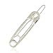 6 Pcs Silver Hair Pins Hair Clips Alloy Safety Pin Shape Hairpin Barrettes Hairdressing Tool Hair Accessories for Women and Girls