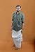 Malayali Fashion Men’s Velcro Dhoti/Mundu/Veshti – Pure Cotton Ready To Wear Double Layer Mundu with 2