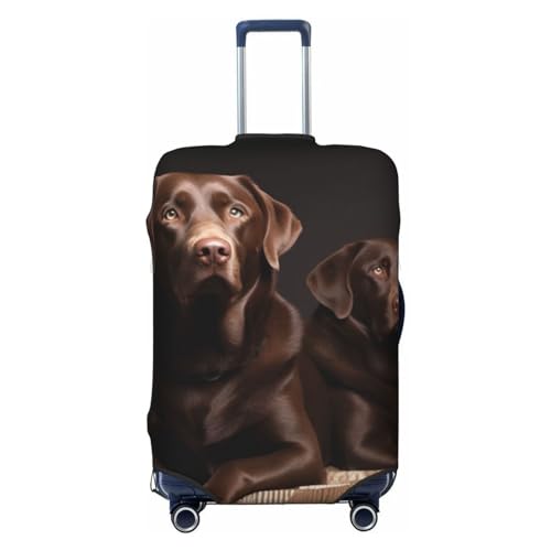 Luggage Cover Protector Washable Stretch Suitcase Protector Brown Labrador Retriever Suitcase Cover Anti-Scratch Travel Baggage Covers Fits 18-32 Inch Luggage Protectors